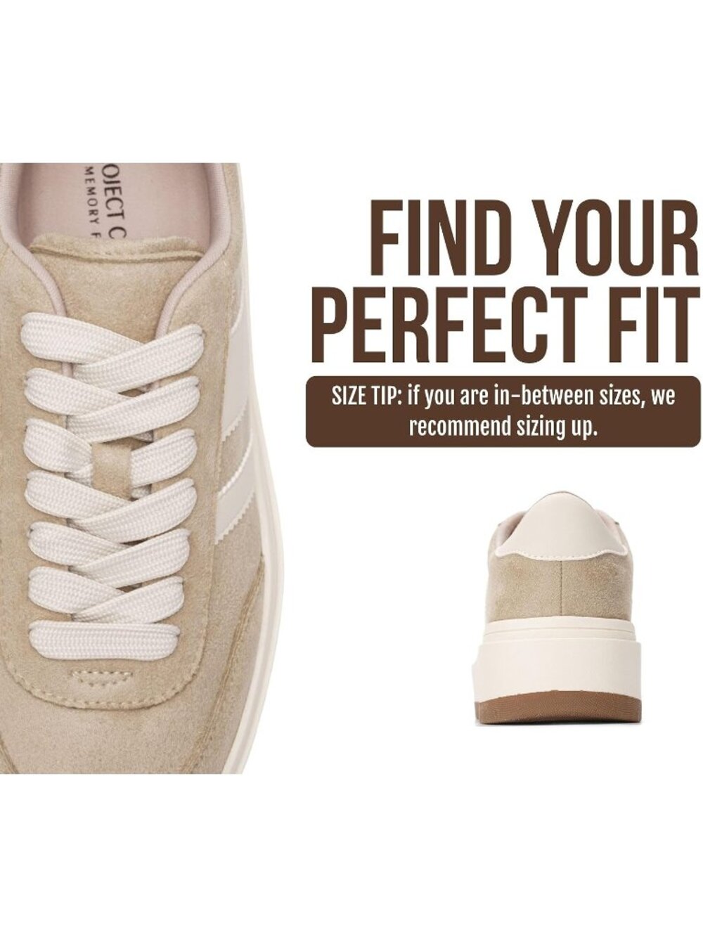 Project Cloud Women's Taupe Memory Foam Insole Footwear Platform Sneaker Shoes - Picture 5 of 6